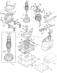 Page A Diagram and Parts List for 4011 Type 1 Black and Decker Sander Polisher